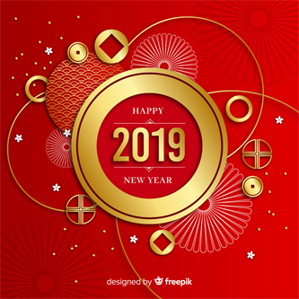 Szczęśliwego Chińskiego Nowego Roku 2019
